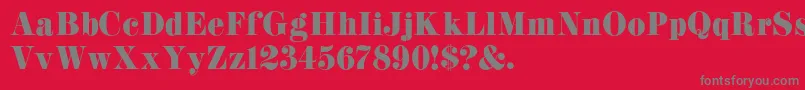 Шрифт K22Didoni – серые шрифты на красном фоне
