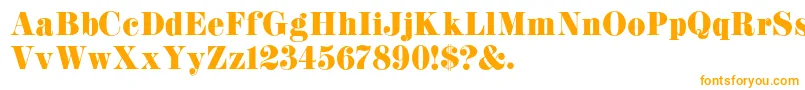 K22Didoni Font – Orange Fonts on White Background