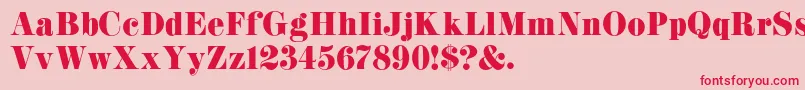 K22Didoni Font – Red Fonts on Pink Background