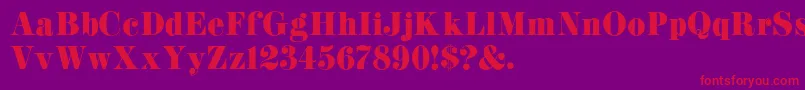 K22Didoni Font – Red Fonts on Purple Background