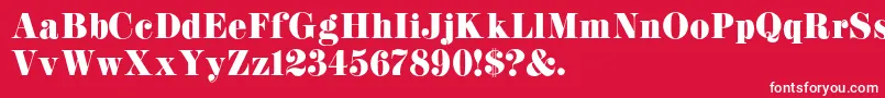 K22Didoni Font – White Fonts on Red Background