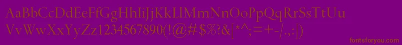 Spectrummtstd Font – Brown Fonts on Purple Background