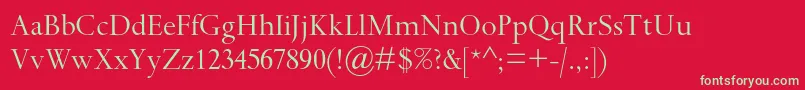 Spectrummtstd Font – Green Fonts on Red Background