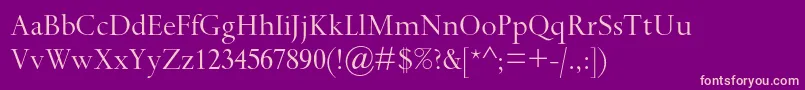 Spectrummtstd Font – Pink Fonts on Purple Background