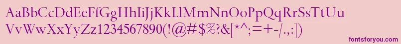 Spectrummtstd Font – Purple Fonts on Pink Background