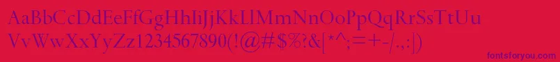 Spectrummtstd Font – Purple Fonts on Red Background