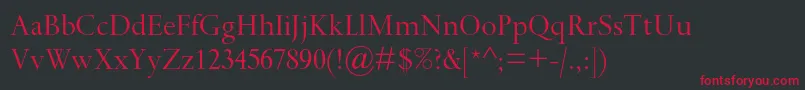 Spectrummtstd Font – Red Fonts on Black Background
