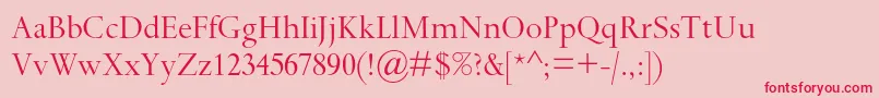 Spectrummtstd Font – Red Fonts on Pink Background