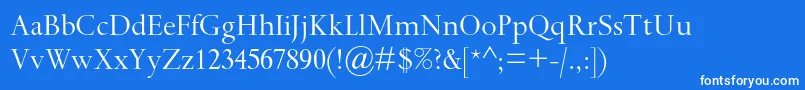 Spectrummtstd Font – White Fonts on Blue Background