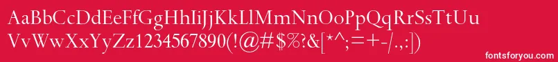 Spectrummtstd Font – White Fonts on Red Background