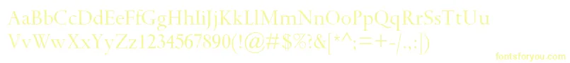 Spectrummtstd Font – Yellow Fonts on White Background