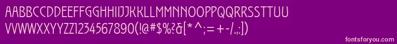 IzisOne Font – Pink Fonts on Purple Background