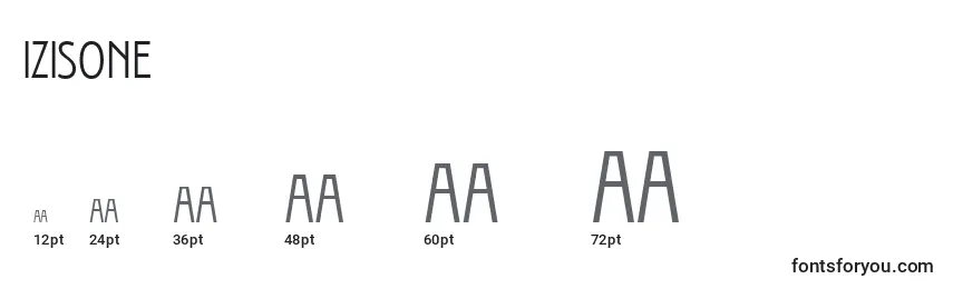 IzisOne Font Sizes