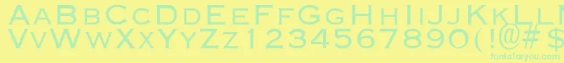 EndsaverLight Font – Green Fonts on Yellow Background