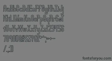 LucidTypeBOutlineBrk font – Black Fonts On Gray Background