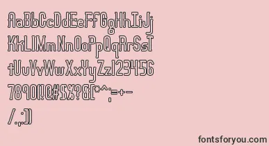 LucidTypeBOutlineBrk font – Black Fonts On Pink Background