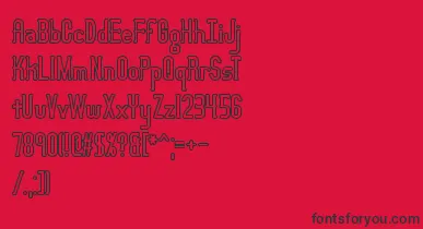 LucidTypeBOutlineBrk font – Black Fonts On Red Background