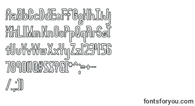 LucidTypeBOutlineBrk font – graphite Fonts
