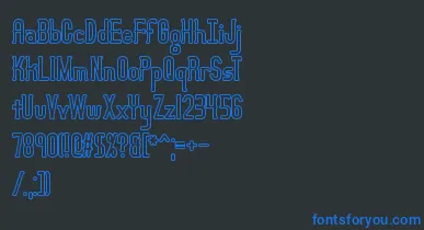 LucidTypeBOutlineBrk font – Blue Fonts On Black Background