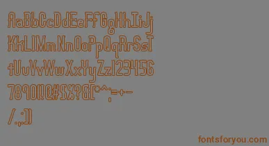 LucidTypeBOutlineBrk font – Brown Fonts On Gray Background