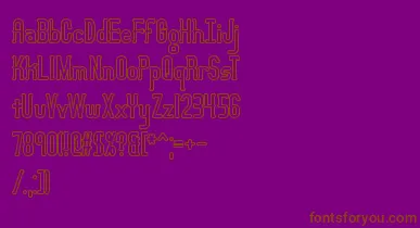 LucidTypeBOutlineBrk font – Brown Fonts On Purple Background