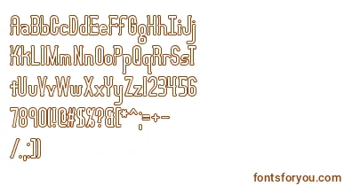 LucidTypeBOutlineBrk font – Brown Fonts On White Background