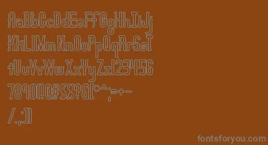 LucidTypeBOutlineBrk font – Gray Fonts On Brown Background