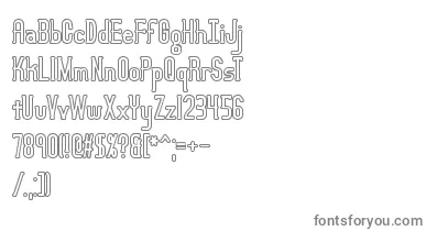 LucidTypeBOutlineBrk font – Gray Fonts On White Background