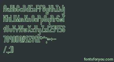LucidTypeBOutlineBrk font – Green Fonts On Black Background