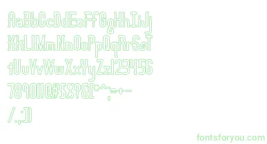 LucidTypeBOutlineBrk font – Green Fonts On White Background