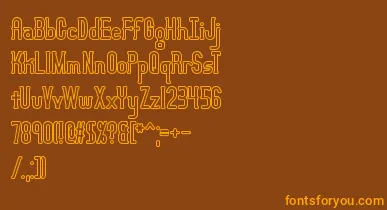 LucidTypeBOutlineBrk font – Orange Fonts On Brown Background