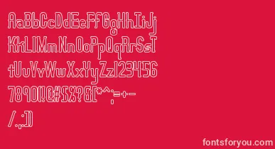 LucidTypeBOutlineBrk font – Pink Fonts On Red Background