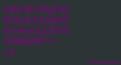 LucidTypeBOutlineBrk font – Purple Fonts On Black Background