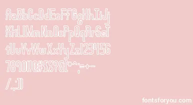 LucidTypeBOutlineBrk font – White Fonts On Pink Background