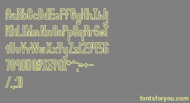 LucidTypeBOutlineBrk font – Yellow Fonts On Gray Background