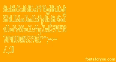 LucidTypeBOutlineBrk font – Yellow Fonts On an Orange Background