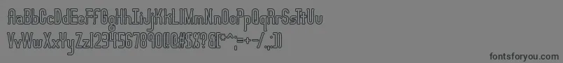 フォントLucidTypeBOutlineBrk – 黒い文字の灰色の背景