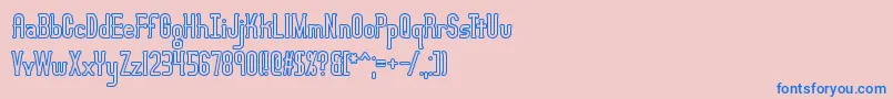 LucidTypeBOutlineBrk Font – Blue Fonts on Pink Background