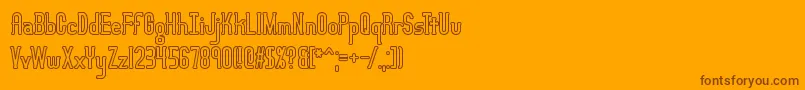 LucidTypeBOutlineBrk Font – Brown Fonts on Orange Background