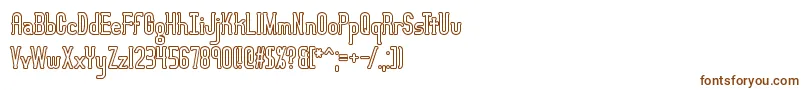 LucidTypeBOutlineBrk-fontti – ruskeat fontit valkoisella taustalla