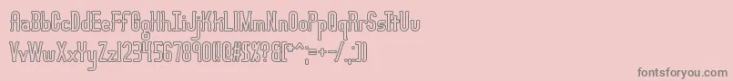 LucidTypeBOutlineBrk Font – Gray Fonts on Pink Background