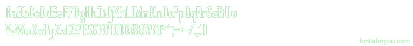 LucidTypeBOutlineBrk Font – Green Fonts on White Background