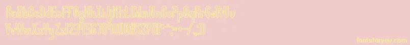 LucidTypeBOutlineBrk Font – Yellow Fonts on Pink Background