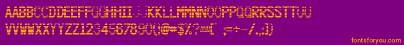 HangarStriped Font – Orange Fonts on Purple Background