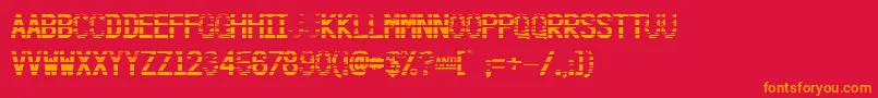 HangarStriped Font – Orange Fonts on Red Background