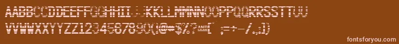 Шрифт HangarStriped – розовые шрифты на коричневом фоне