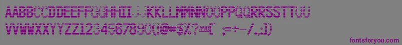 Шрифт HangarStriped – фиолетовые шрифты на сером фоне