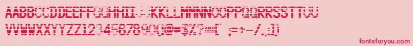 HangarStriped Font – Red Fonts on Pink Background