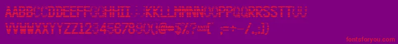 HangarStriped Font – Red Fonts on Purple Background