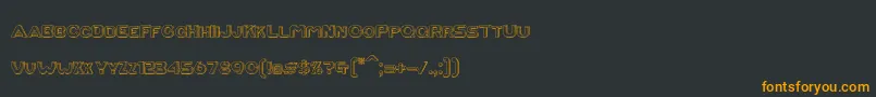Fonte RmTubewayChrome – fontes laranjas em um fundo preto